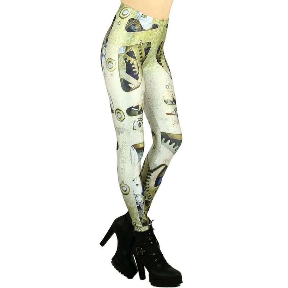 World of Leggings Peek Through Mechanical Leggings